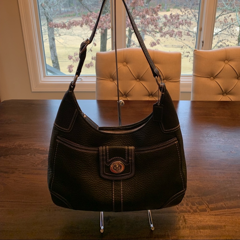 Coach pebble leather should handbag